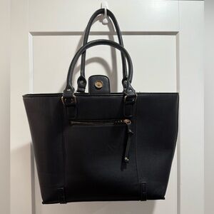 Madison West Elegant Black Tote Bag